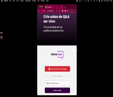 A a question and answer room to use in real time during your lives built with modern frontend techniques for responsive and reusable UI.