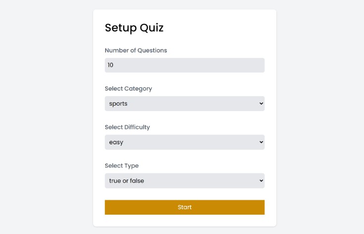 A a quiz application built with react and tailwind css built with modern frontend techniques for responsive and reusable UI.
