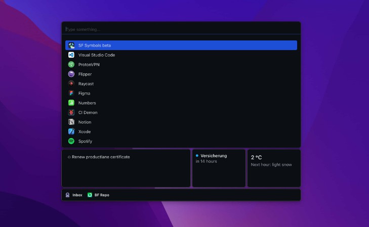 A a raycast/alfred/spotlight alternative built with modern frontend techniques for responsive and reusable UI.