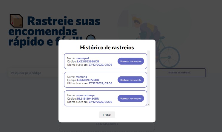A a react app to find and track your package routes built with modern frontend techniques for responsive and reusable UI.