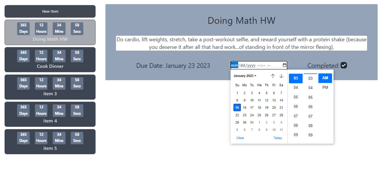 A a react application that create and manage events and tasks in an easy and efficient way built with modern frontend techniques for responsive and reusable UI.