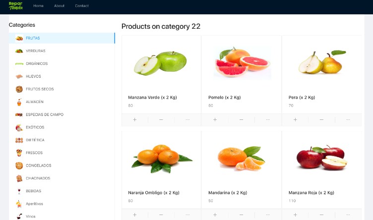 A a react application that uses the rest api provided by woocommerce to display categories built with modern frontend techniques for responsive and reusable UI.