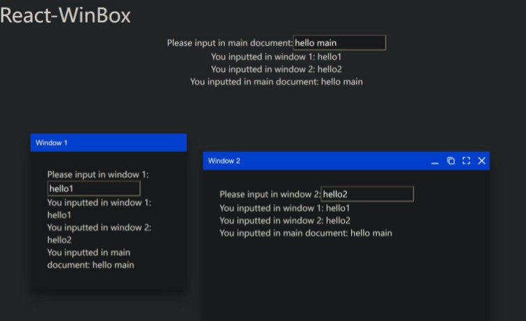A a react component for winbox.js, with full reactful props and state built with modern frontend techniques for responsive and reusable UI.