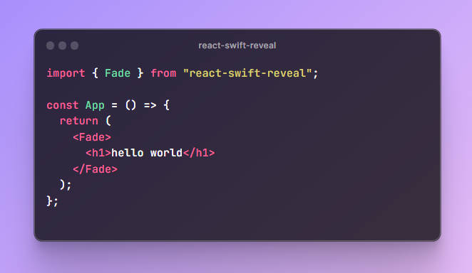 A a react component library for animating elements as they enter the viewport built with modern frontend techniques for responsive and reusable UI.