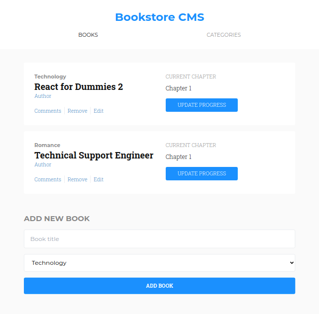 A a bookstore project built with react, redux, and tailwindcss built with modern frontend techniques for responsive and reusable UI.