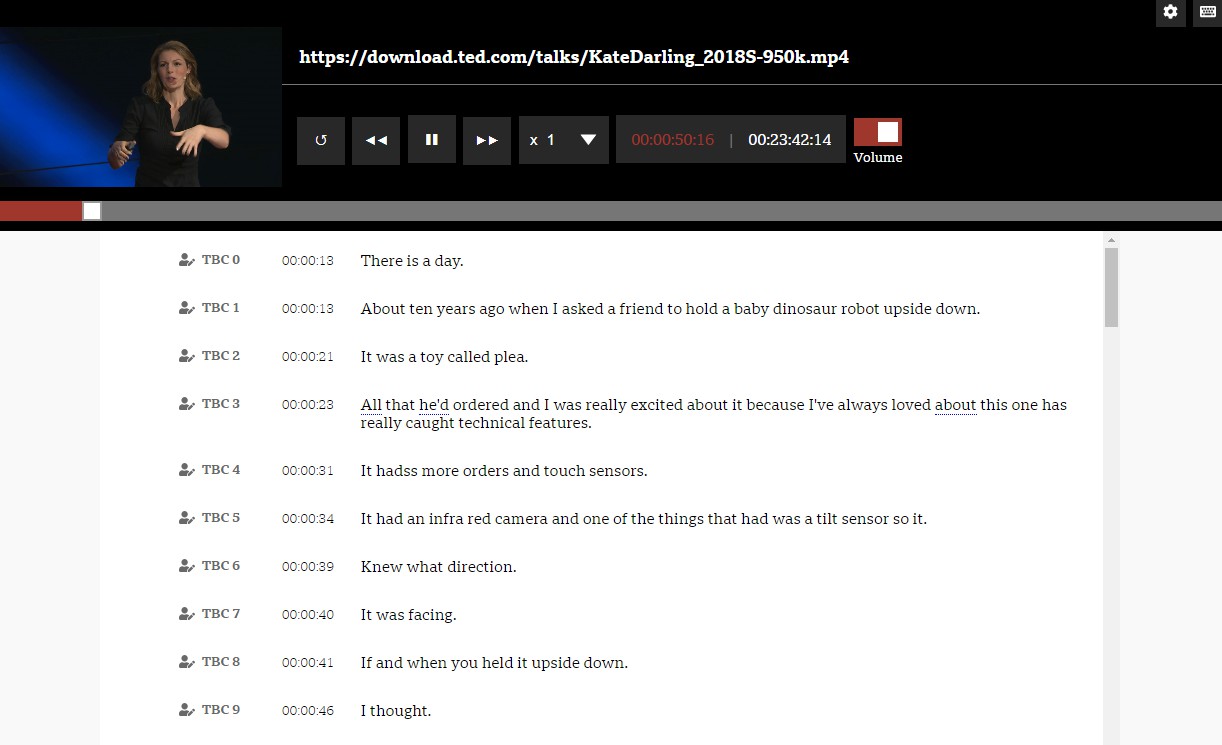 A a react component to make transcribing audio and video easier and faster built with modern frontend techniques for responsive and reusable UI.