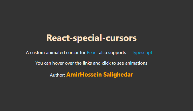 A a react custom able cursor that can decorate your site also your hand is open to manipulate the cursor with css built with modern frontend techniques for responsive and reusable UI.