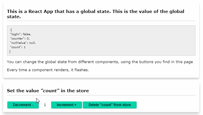 A a react.js global state manager with hooks built with modern frontend techniques for responsive and reusable UI.