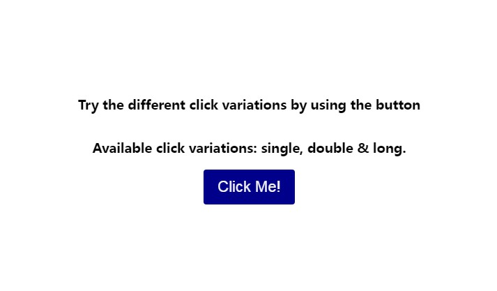 A a react.js hook enabling easy management of various click types written in typescript built with modern frontend techniques for responsive and reusable UI.