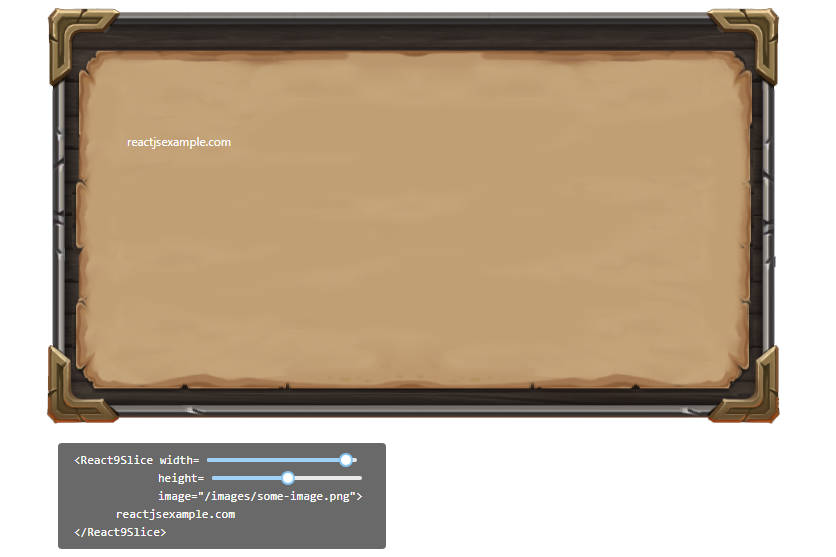 A a react library to create 9-slice image surfaces built with modern frontend techniques for responsive and reusable UI.