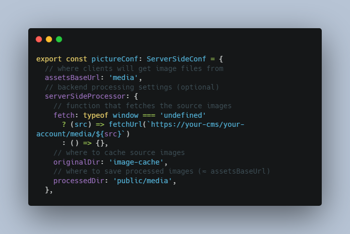 A a react picture component with image processing as side-effect built with modern frontend techniques for responsive and reusable UI.