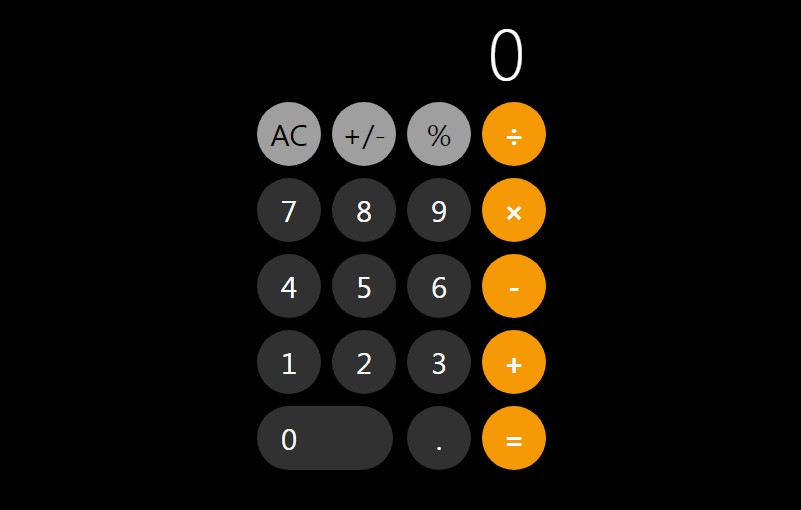 A a calculator using react, typescript, vite.js and tailwindcss, inspired by ios calculator ui built with modern frontend techniques for responsive and reusable UI.