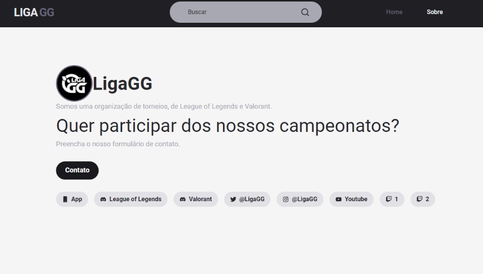 A a react web application made for ligagg built with modern frontend techniques for responsive and reusable UI.