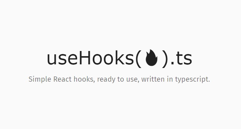 A a ready to use react hook library written in typescript built with modern frontend techniques for responsive and reusable UI.