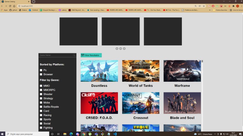 A a catalog of games, using typescript, reactjs and redux built with modern frontend techniques for responsive and reusable UI.