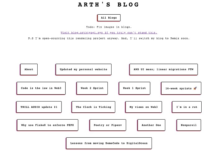 A a serverless notion-powered blog in react built with modern frontend techniques for responsive and reusable UI.
