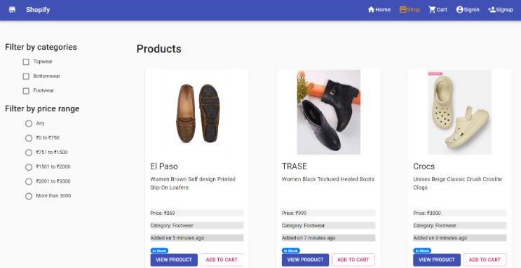 A a shopping website created using mern-stack built with modern frontend techniques for responsive and reusable UI.