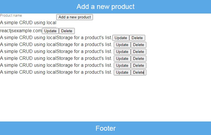 A a simple crud using react, typescript, vite, material ui and localstorage built with modern frontend techniques for responsive and reusable UI.