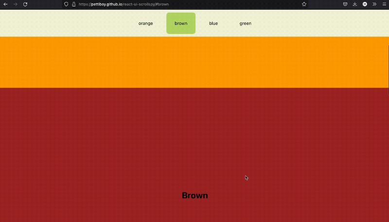A a simple, easy to use and customisable scrollspy component for react with callback, typescript built with modern frontend techniques for responsive and reusable UI.
