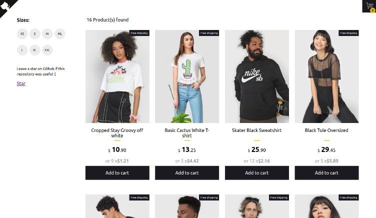 A a simple ecommerce cart application using react built with modern frontend techniques for responsive and reusable UI.