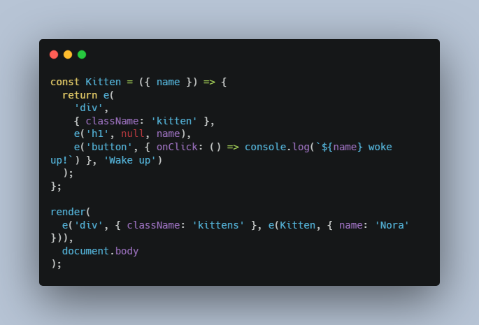 A a simple javascript rendering library with a react-compatible api built with modern frontend techniques for responsive and reusable UI.