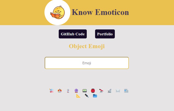 A a simple react app which takes the emoji as an input from the given emojis and output its name built with modern frontend techniques for responsive and reusable UI.