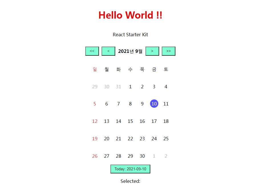 A a simple react calendar component built with modern frontend techniques for responsive and reusable UI.