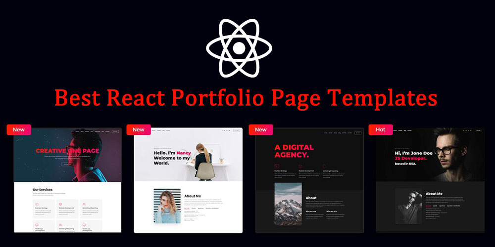 A 22 best react portfolio page templates in 2021 built with modern frontend techniques for responsive and reusable UI.