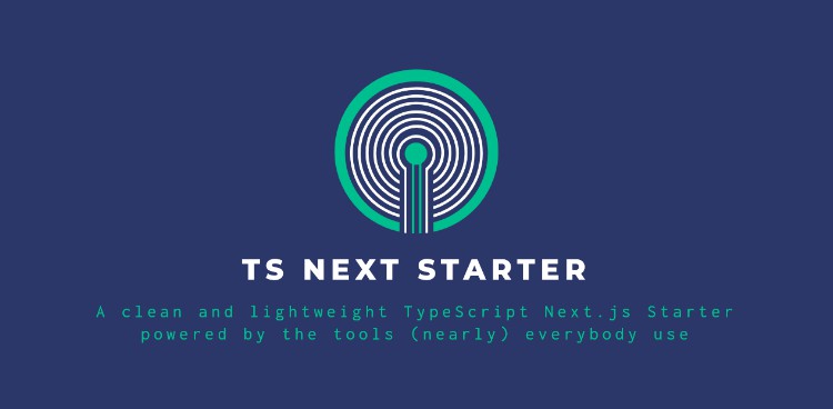A a clean and lightweight typescript next.js starter powered by the tools (nearly) everybody use built with modern frontend techniques for responsive and reusable UI.