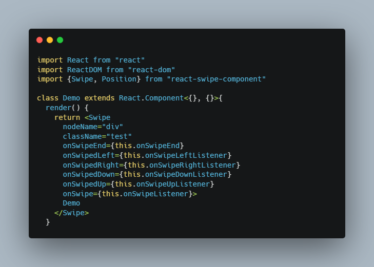 A a simple swipe component for react built with modern frontend techniques for responsive and reusable UI.
