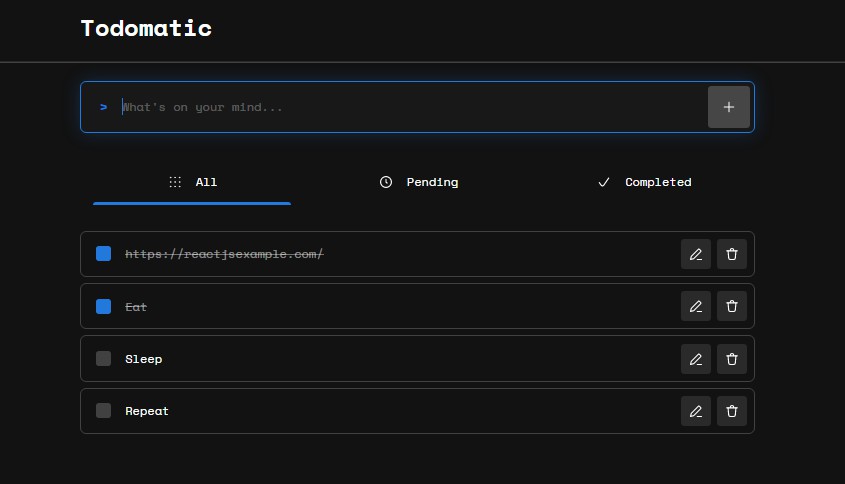 A a simple todo web application written in react + typescript built with modern frontend techniques for responsive and reusable UI.