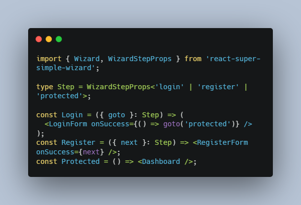 A a simple wizard component for react built with modern frontend techniques for responsive and reusable UI.