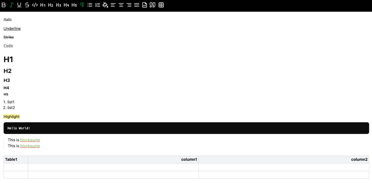 A a text editor built with tiptap and tailwindcss for react built with modern frontend techniques for responsive and reusable UI.