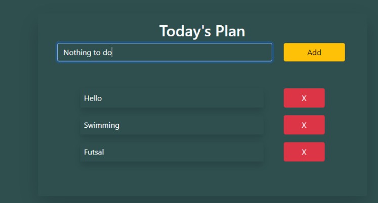 A a todo app using react built with modern frontend techniques for responsive and reusable UI.
