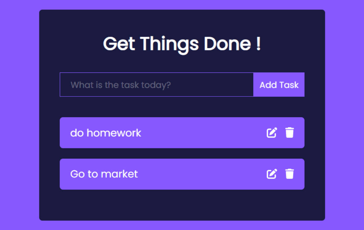 A a todo list app using react built with modern frontend techniques for responsive and reusable UI.