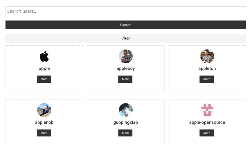 A a tool to search a user from github using the github's api built with modern frontend techniques for responsive and reusable UI.