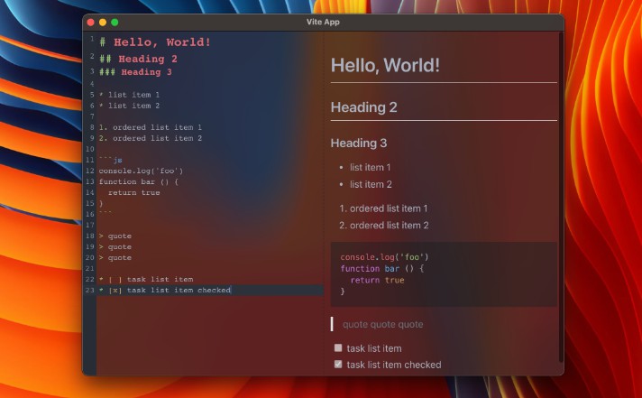 A a tutorial for building a beautiful markdown editor with react built with modern frontend techniques for responsive and reusable UI.