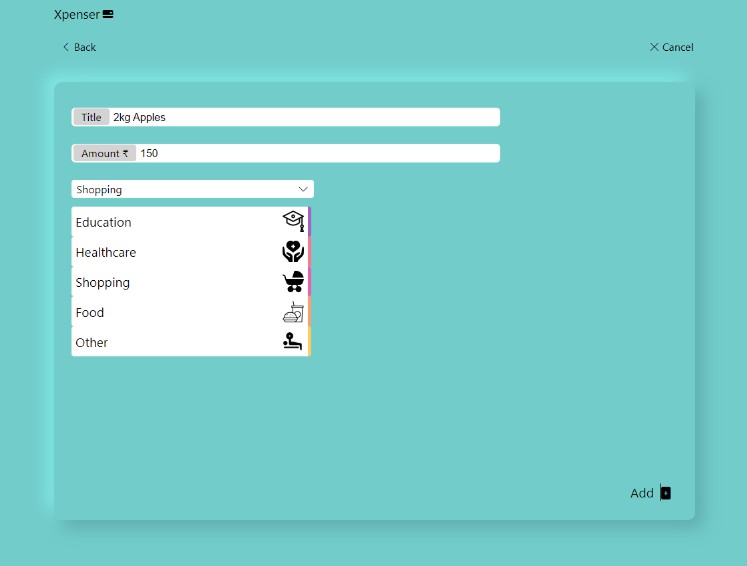 A a web tool allows you to add your daily commodities with their price and titile built with modern frontend techniques for responsive and reusable UI.