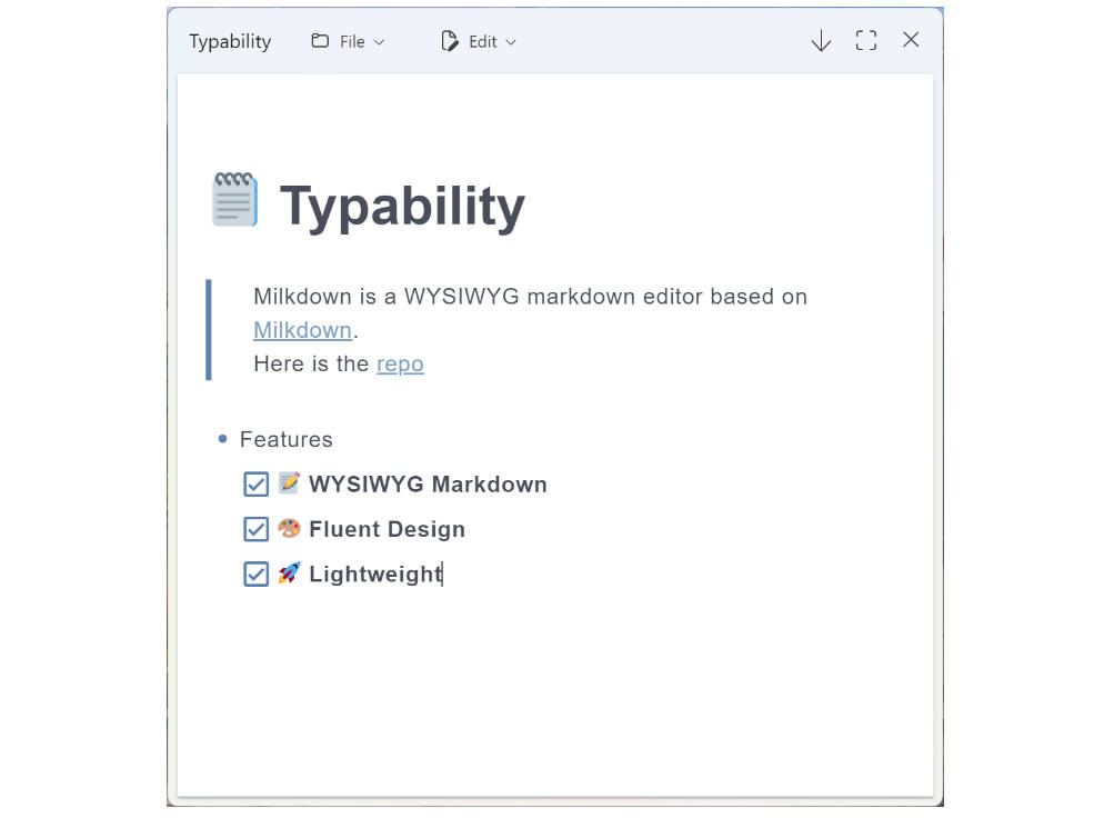 A a wysiwyg markdown editor based on milkdown built with modern frontend techniques for responsive and reusable UI.