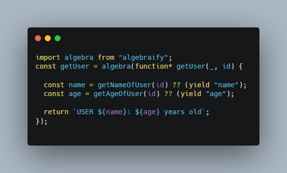 A an algebraic effects library for javascript and typescript using generators built with modern frontend techniques for responsive and reusable UI.