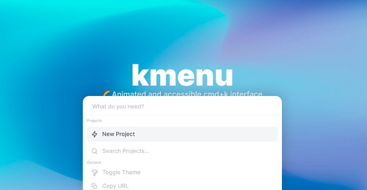 A an animated and accessible command menu built with modern frontend techniques for responsive and reusable UI.