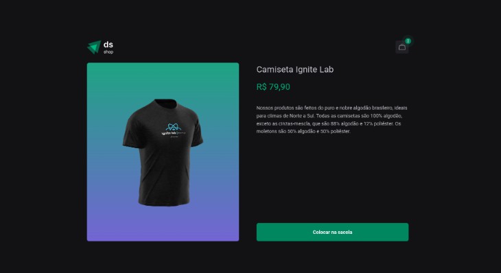 A an e-commerce website made with reactjs, nextjs, stripe, stitches, tailwind built with modern frontend techniques for responsive and reusable UI.