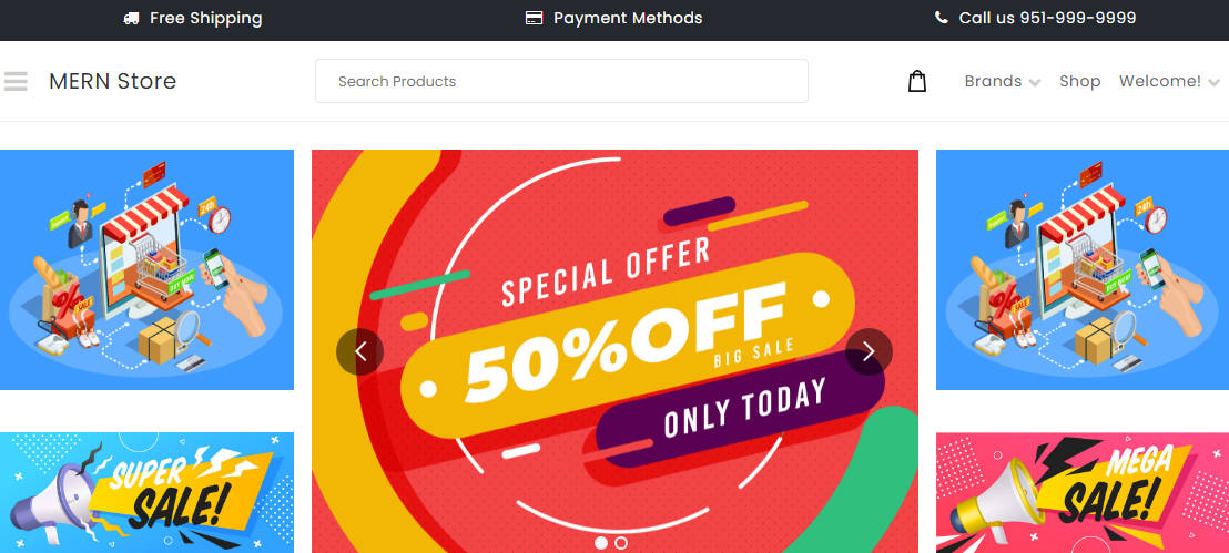 A an ecommerce store built with mern stack, and utilizes third party api's built with modern frontend techniques for responsive and reusable UI.