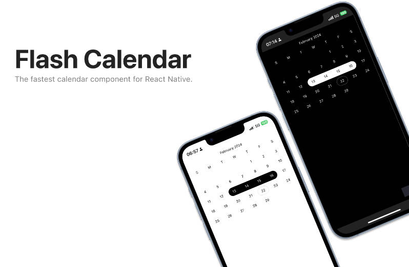 A an incredibly fast and flexible library to build calendars in react native built with modern frontend techniques for responsive and reusable UI.