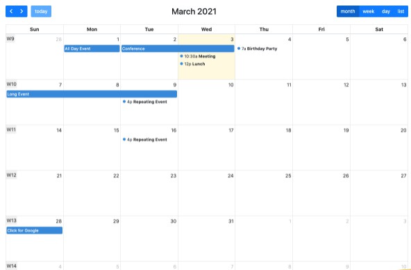 A an official react component for fullcalendar built with modern frontend techniques for responsive and reusable UI.