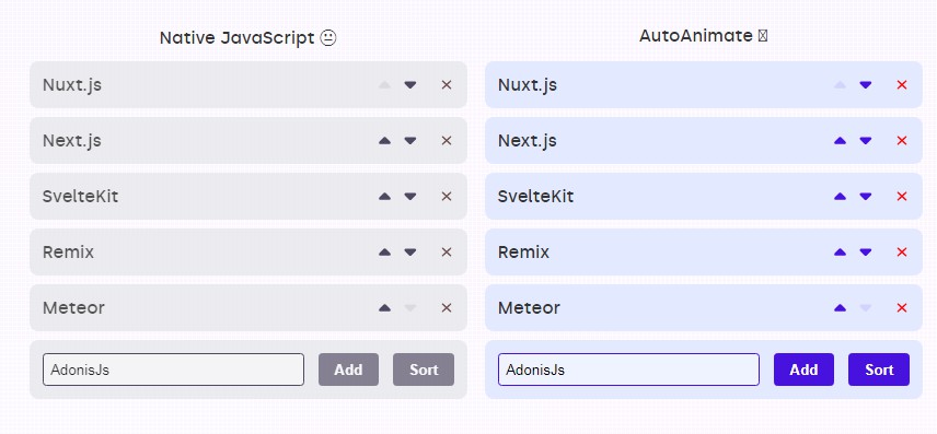 A autoanimate: add motion to your apps with a single line of code built with modern frontend techniques for responsive and reusable UI.