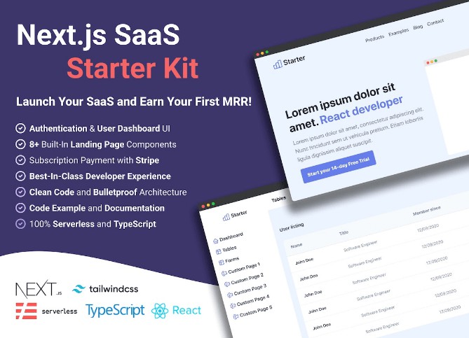 A boilerplate and starter for next js 12+, tailwind css 3 and typescript built with modern frontend techniques for responsive and reusable UI.