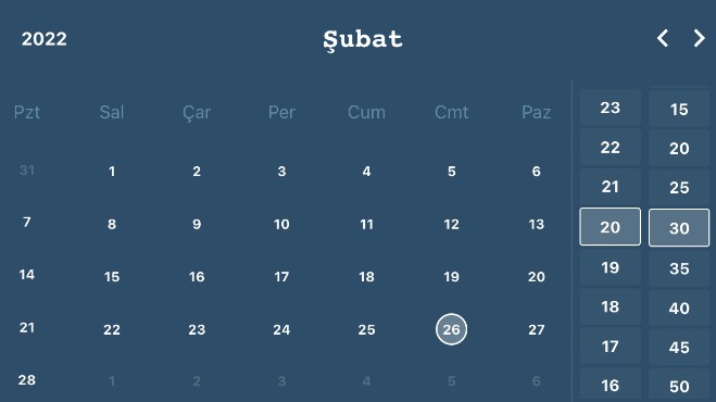 A calendar, interval time picker and popup components for react supports multi-languages built with modern frontend techniques for responsive and reusable UI.