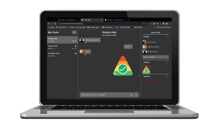 A a simple web tool for chatting in real time built with react built with modern frontend techniques for responsive and reusable UI.