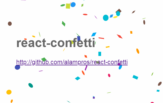 A react component to draw confetti for your party built with modern frontend techniques for responsive and reusable UI.